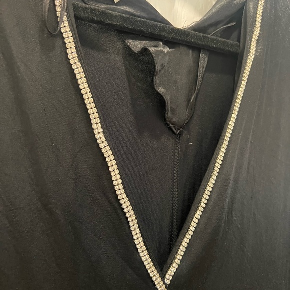 ZARA | satin caftan with embellished neckline - Picture 7 of 8